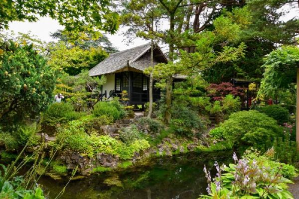 Japanese house at Curragh ornamental gardens in Ireland.