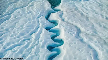 Glacial river on Ilulissat Icefjord.