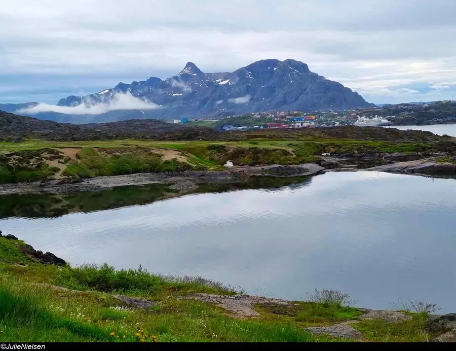 Panoramic view of Sisimiut on a trip to Greenland's west coast.