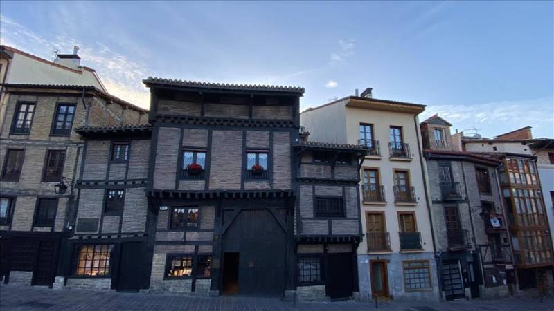 Portalon Restaurant historical Basque building in Vitoria-Gasteiz.