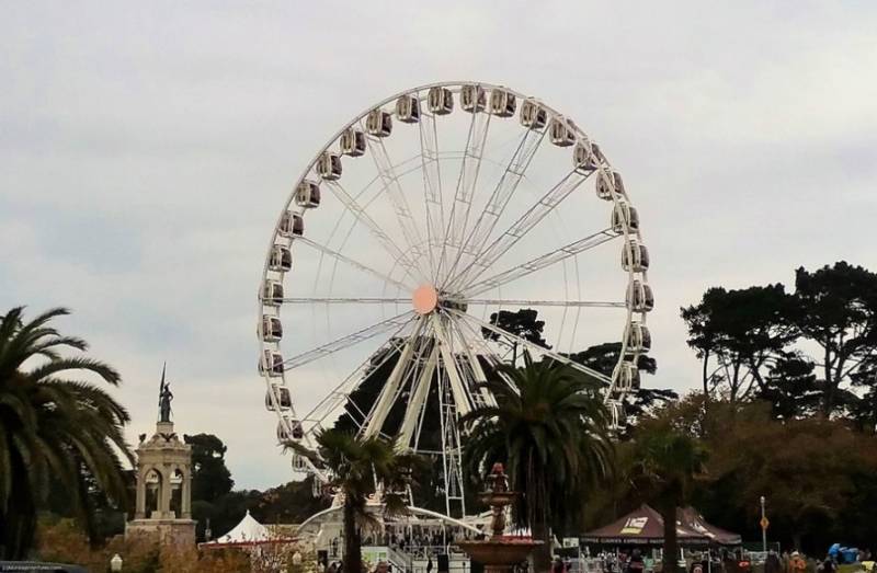 StarSky big wheel attraction in Golden Gate Park, San Francisco.