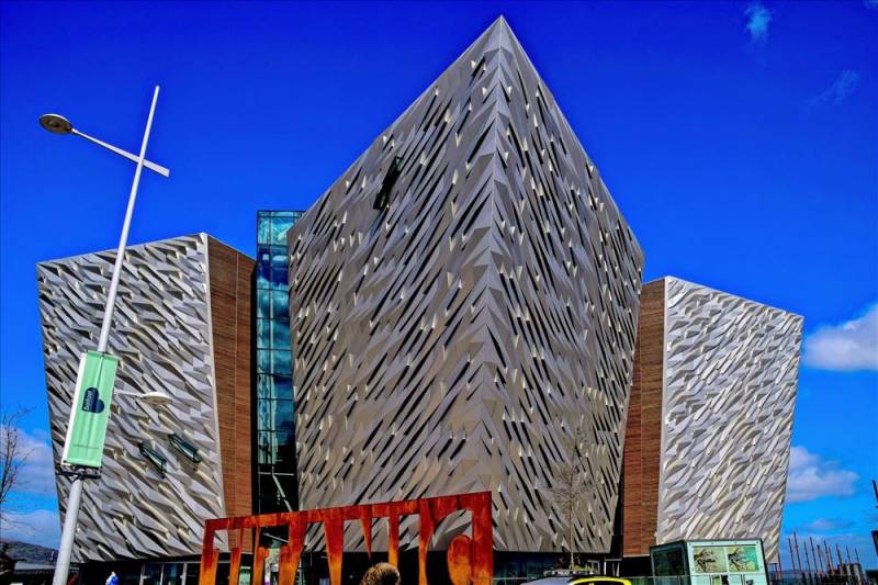 Shaped like the bow of a ship, Belfast's Titanic Museum is a day trip from Dublin.