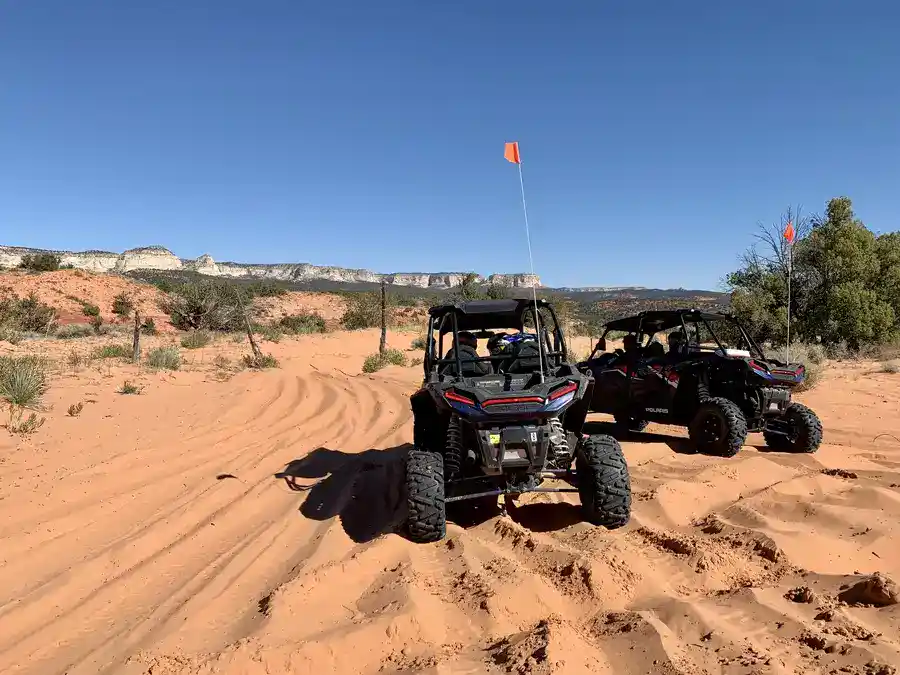 All terrain buggies on a Utah road trip trail. 