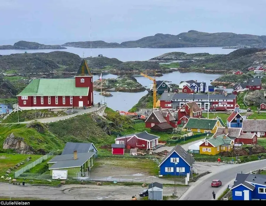 The colourful Greenland colonial houses in Sisimiut.